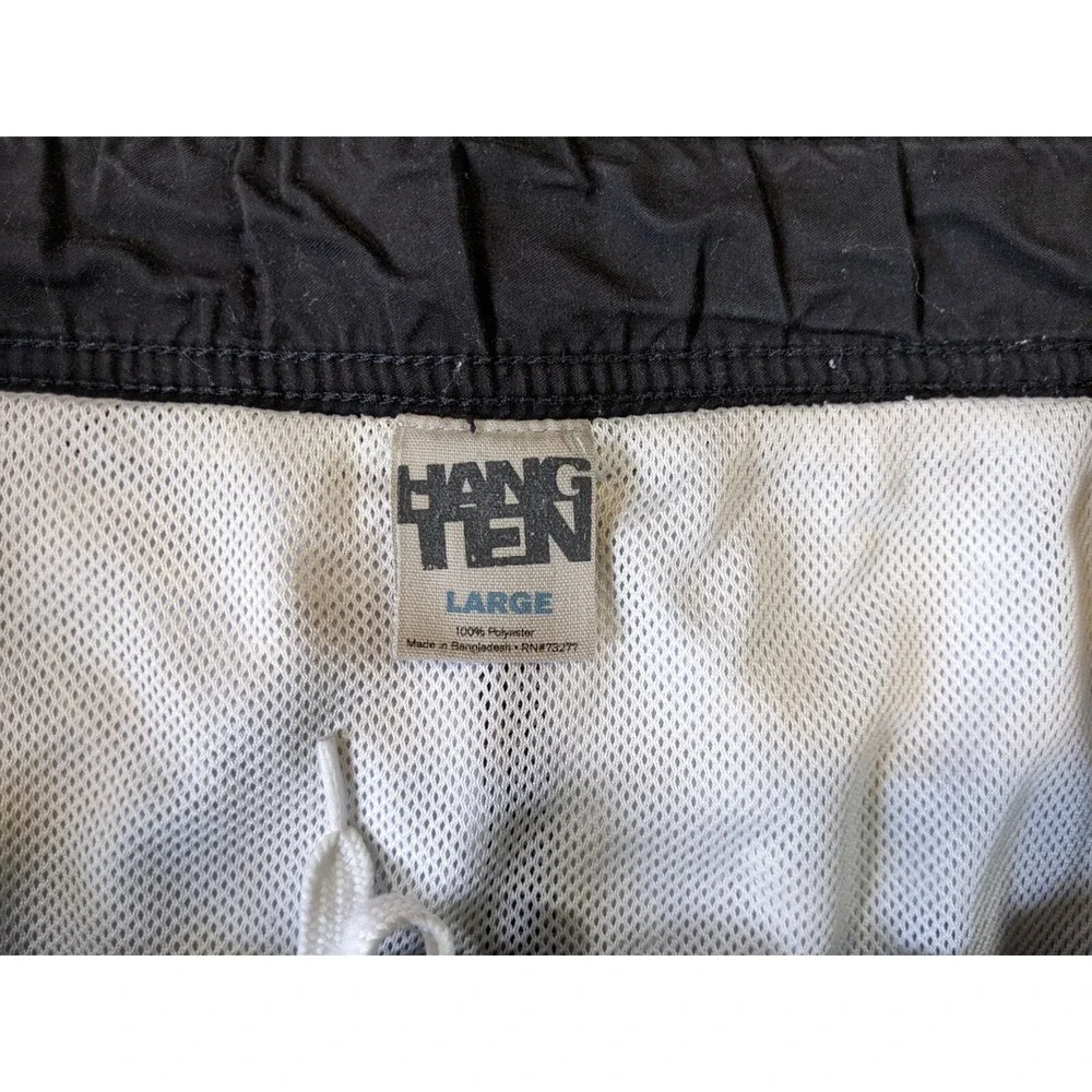 Hang Ten Swim Trunks Board Shorts Men LG Blue Floral Cargo Pockets